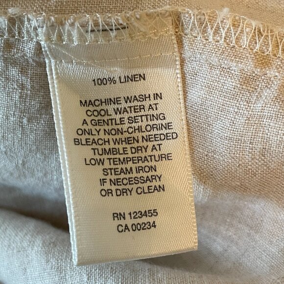 Lord & Taylor Woman's 100% Linen Shirt - Oatmeal light beige-Sz. XS - Picture 5 of 7